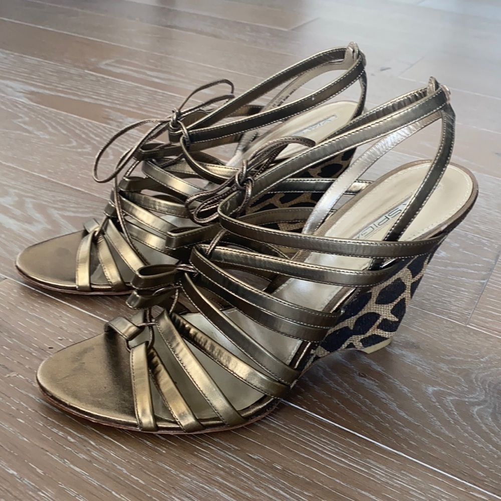 Via Spiga Giraffe Print Wedge Sandal | 10M